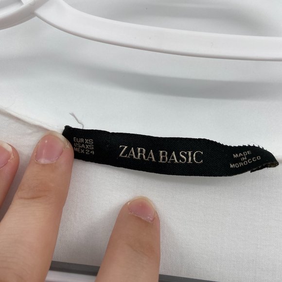 ZARA Basic White Poplin Eyelet Dress Cottage Core - Picture 7 of 7